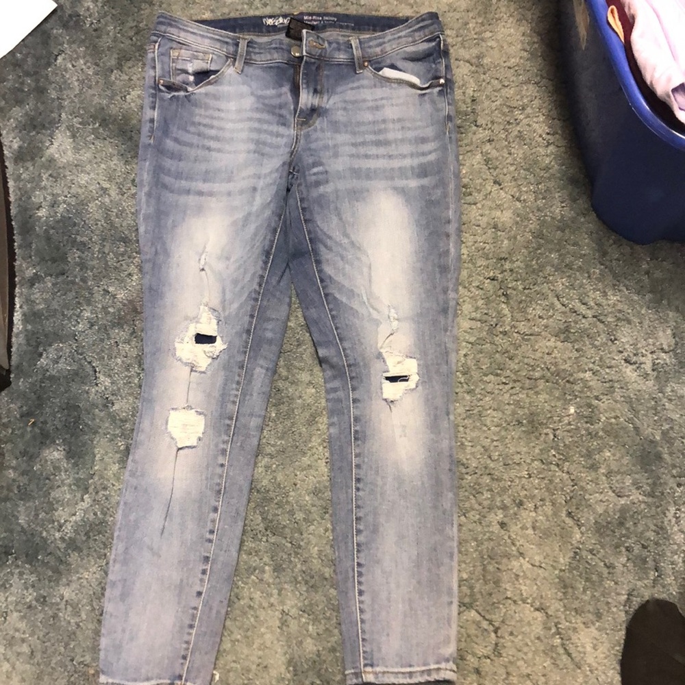 Distressed jeans
